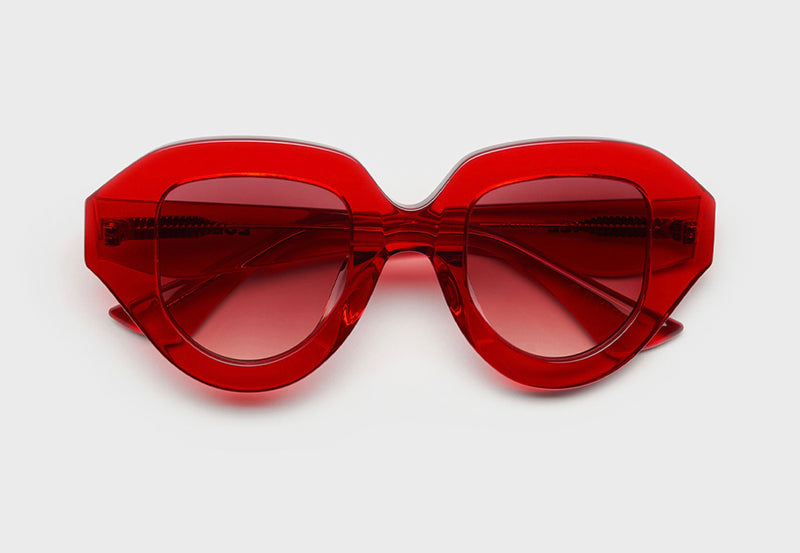 lula pace sunglasses for women in red with red lens mazzucchellli acetate high quality premium luxury eyewear